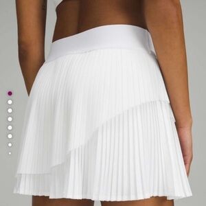 Lululemon Athletica White Asymmetrical Skater Skirt